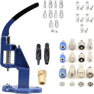 스냅 버튼 패스너 리벳 아일렛 그로밋 핸드 프레스 기계와 세팅 다이가 모두 한 세트로 제공됩니다