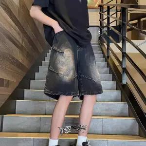 팬츠 청 남친 빈티지 캐주얼 청반바지 하이스트리트 스타일 와이드 워싱 일자 KS1