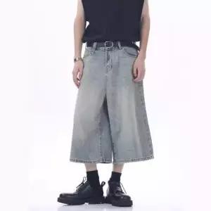 남사친 바지 청 청반바지 Men s denim hort 반 7부 KS1