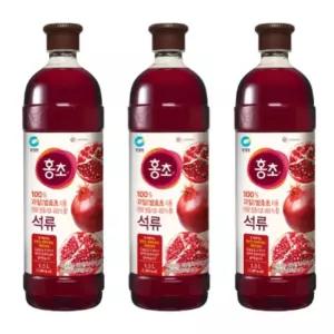 청정원 홍초 석류 자연 발효초 1.5L 대용량 과일 숙성 마시는 X 3