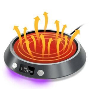 세로베어 커피 머그 워머, 130 / 150 170 자동 차단 기능이 있는 책상용, LED 조명이 스마트 캔들 모든 컵과 머그잔을 위한 음료 티 워터 밀크 워머