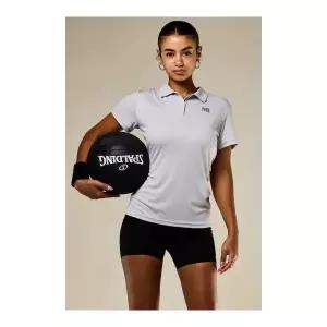 머슬 암드 MUSCLE ARMED 우먼 액티브 스탠다드 카라 티셔츠 연그레이 MSLWTSA01-LG 422603