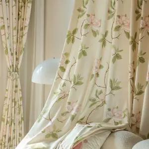 오아브로드 가림막 주방 창문커텐 그린 커튼 거실 엔틱 작은창 패브릭 가리