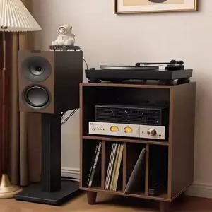 LP 원목 선반 빈티지 레코드판 장식 캐비닛 플레이어