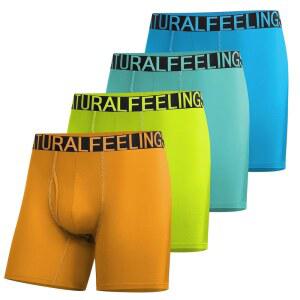 내추럴 필링 운동 남성 속옷 복서 브 남성용 팩 2-4 S L XL XXL
