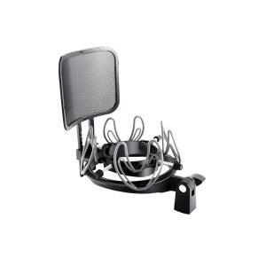 21-62mm 방진 마이크 홀더 클립(블랙) 크기의 콘덴서 마이크용 팝 필터가 장착된 범용 쇼크 마운트