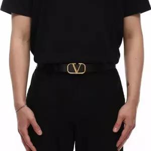 MUST IT_ 남성 브이 로고 금장 벨트 3Y2T0Q90ECU 0NO