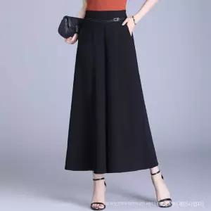 팬츠 스커트 블랙 여친 여름 캐주얼 쉬폰 슬림 와이드 얇은 큐롯팬츠 9부 SPO마켓1