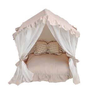 고양이텐트 강아지 레이스 숨숨집 펫데렐라 강쥐 소형견 분리형텐트 모기장 사이즈 냥이 텐트