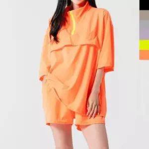 반집업 쿨 반팔 크롭자켓 데일리 반바지 뽀얌 여자아 여자아노락세트