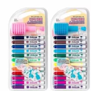 [문구] 스프레이펜 12색 예술용 싸인펜 창의력 놀이펜 색칠 도구