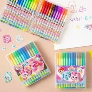 [문구] 수성 사인펜 24색 화가용 색채펜 랜덤 색상 유성 수채화 펜