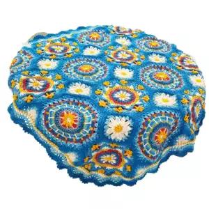 코뜨기 담요뜨기 만다라 코 우유 담요 블랭킷 DIY 뜨기