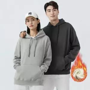 [라일리의류] Rly 남자 여자 겨울 루즈핏 기모 후드티 무지 맨투맨