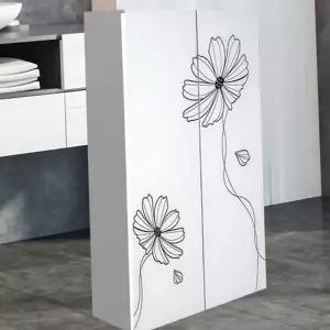 욕실 수납장 욕실장 슬림 캐비닛 수건장 화장실 플라워 선반장