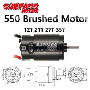 SURPASS HOBBY 브러시 모터 550 12T 21T WLTOYS RC HSP 12 크롤러 10 자동차 클라이밍 35T 오프로드 KYOSHO 27T