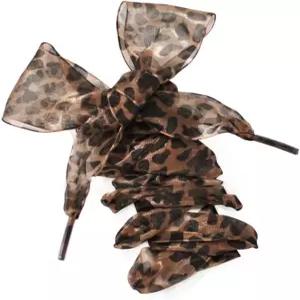 단컬러 롱 귀여운 패션 레오파드 프린트 여성용 절묘하고 작은 신선한 레이스 플랫 바텀 실크 새틴 올매치