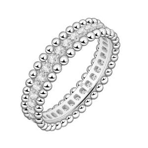 DMSF Moissanite 여성용 결혼 반지 풀 이터니티 밴드 925 스털링 실버 라운드 컷 D 컬러 VVS1 모이사나이트