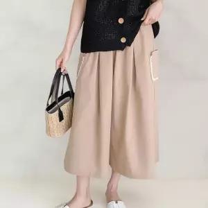 [다잇템]여성 레이스 와이드핏 주름칠부 건빵 반바지 (36194573A)