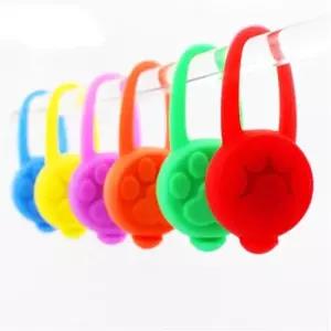 실리콘 LED목걸이 고무 애완 동물 조명 안전 펜던트