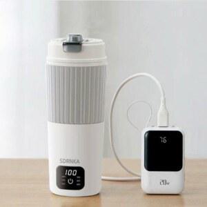 휴대용 커피 포트 USB 6단형 가열 주전자 물끓이는형 충전식 보온 여행용