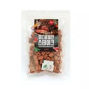 전설의 미디움웰던 스테이크 소고기 100g 강아지 간식