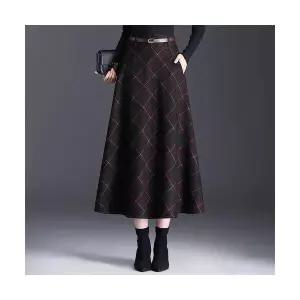 빨강 스커트 여사친 미니 롱 가을 겨울 빈티지 데일룩 체크 슬림핏 A라인 DAOL4