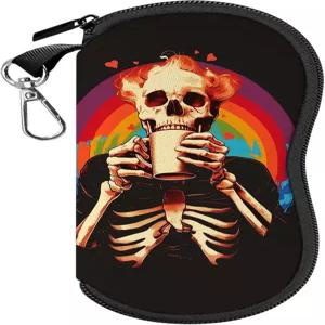 카브레체 안경 케이스 선글라스 소프트 지퍼 라이트 네오프렌 파우치 금속 벨트 클립 에스테틱 귀여운 여성