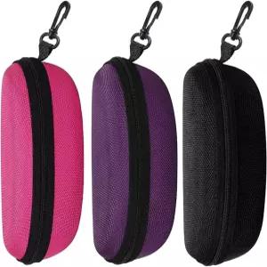 헤쉬바이 선글라스 케이스 박스 3개 여행용 지퍼 하드쉘 안경 스크래치 방지 후크 정리함