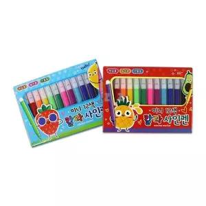 프랜즈 싸인펜 미술 필기구 학용품 미니 사인펜 12색 사인펜 싸인펜