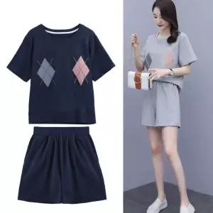 [제이프로젝]여자 여름 추리닝 편한 투피스 운동 할때 패션 세트 반팔반바지셋트 여름운동복코디 여자반팔