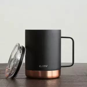 [모두모아]캠핑 사무실 뚜껑 스텐 머그컵 360ml 텀블러 캠핑컵 머그잔 냉온머그컵