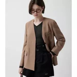 [롯데백화점]쥬크 히든 버튼 노카라 자켓 Z253MSF011