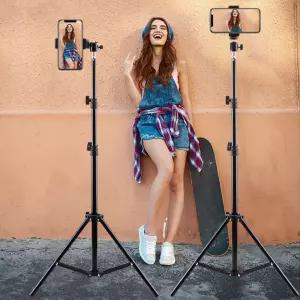 [모두모아]휴대폰 접이식 긴 삼각대 거치대 핸드폰 촬영 방송 스탠드 DSLR 카메라 스마트폰