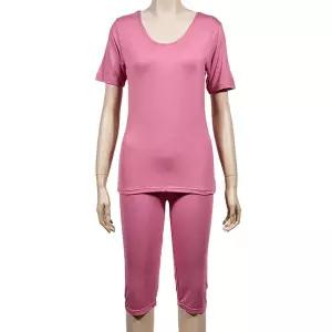 사계절 천연 자연섬유 베이직 여성 반팔 내의 상하세트0051hr