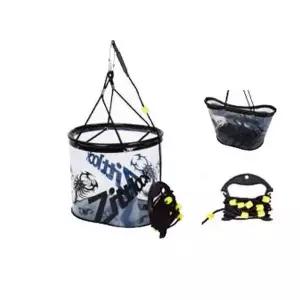 [알티피아]D 라운드 두레박 투명 타원형 살림통 로프세트 낚시 그물 용품