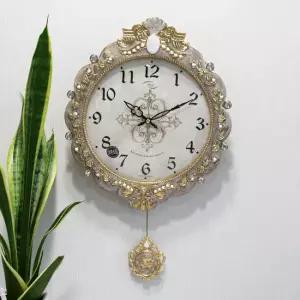 무소음 장미데코 금도금 주물 추벽시계 HCP-306G