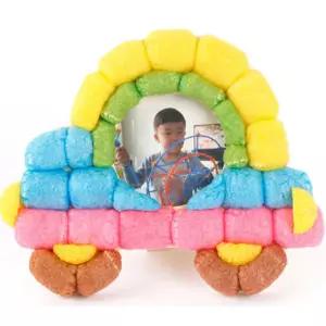 플레이콘 5인용 자동차액자 놀이콘 물부치 물로붙이는콘 옥수수깡 느벳렌