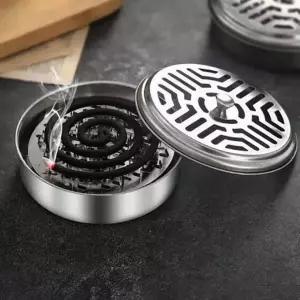 케이스 모기향거치대 연소기 받침대 모기향 캠핑 휴대용 모기향받침대 세트 휴대용모기향거치대 피우는모