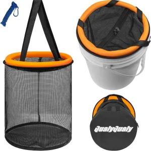 5갤런 양동이용 퀄리 플로팅 피시 바스켓 라이브 캐치용 접이식 낚시 바구니 미끼 그물 카약 낚시용 고무