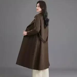 여성 울 모직 롱 추동 코트 데일룩 양면 오버올 DAOL4