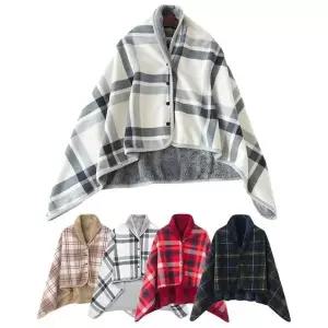 [셀러에이드]부드럽고 따뜻한 극세사 융털 담요 무릎 어깨 치마 수면 잠옷 단추