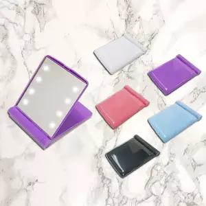 [모두쇼핑]접이식 LED손거울 조명 포켓 양면 화장 메이크업 거울 조명거울 메이크업거울 화장거울 양면거울