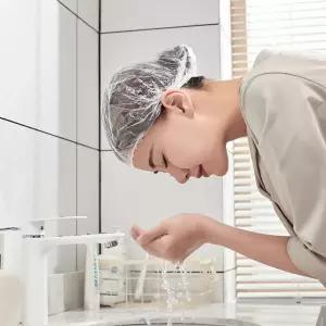 세안 일회용 100P 비닐 염색 샤워캡 헤어캡 트리트먼트 방수 파마 르픈다
