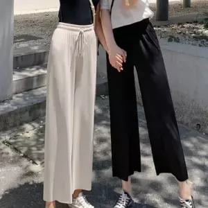 [모두쇼핑]여성 캐주얼 통바지 일상 스판 슬림 슬랙스 바지 와이드슬랙스 와이드팬츠 하이웨스트