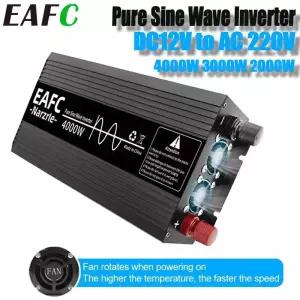 차량용인버터 EAFC 사인파 인버터 DC12V AC 220V 자동 컨버터 전력 4000W 3000W 2000W 전압 변환기 차량용
