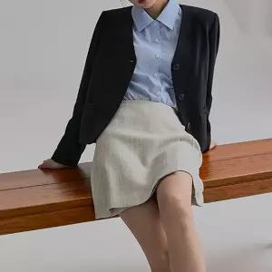 [미쏘] 플리츠 A라인 미니 스커트 (MIWWHC903G-T)