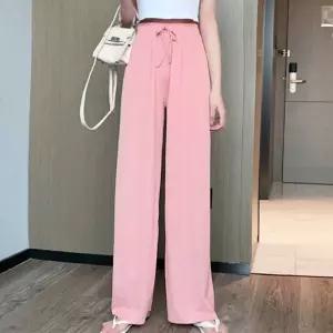 [모두쇼핑]여성 찰랑 바지 30대 등원룩 마실룩 트레이닝 팬츠 여자찰랑바지 허리밴딩팬츠 롱와이드팬츠 여