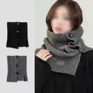 케이프 넥워머 망토 어깨 숄 단추넥워머