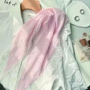 여성 레이스 스카프 숄더 숄 프릴 넥워머 봄 가을 데일리 포인트